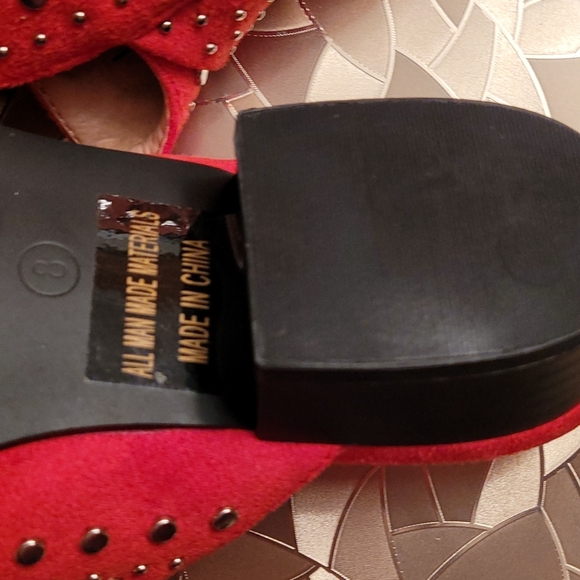 New red studded mules - Picture 3 of 4